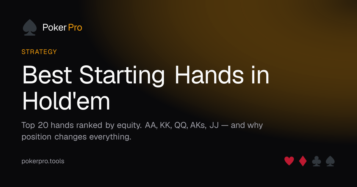 Best Starting Hands in Poker — illustrated cover for the PokerPro article