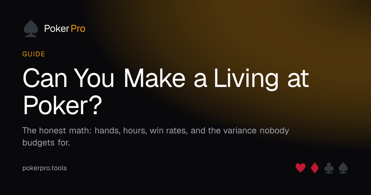 Can You Make a Living at Poker? — illustrated cover for the PokerPro article