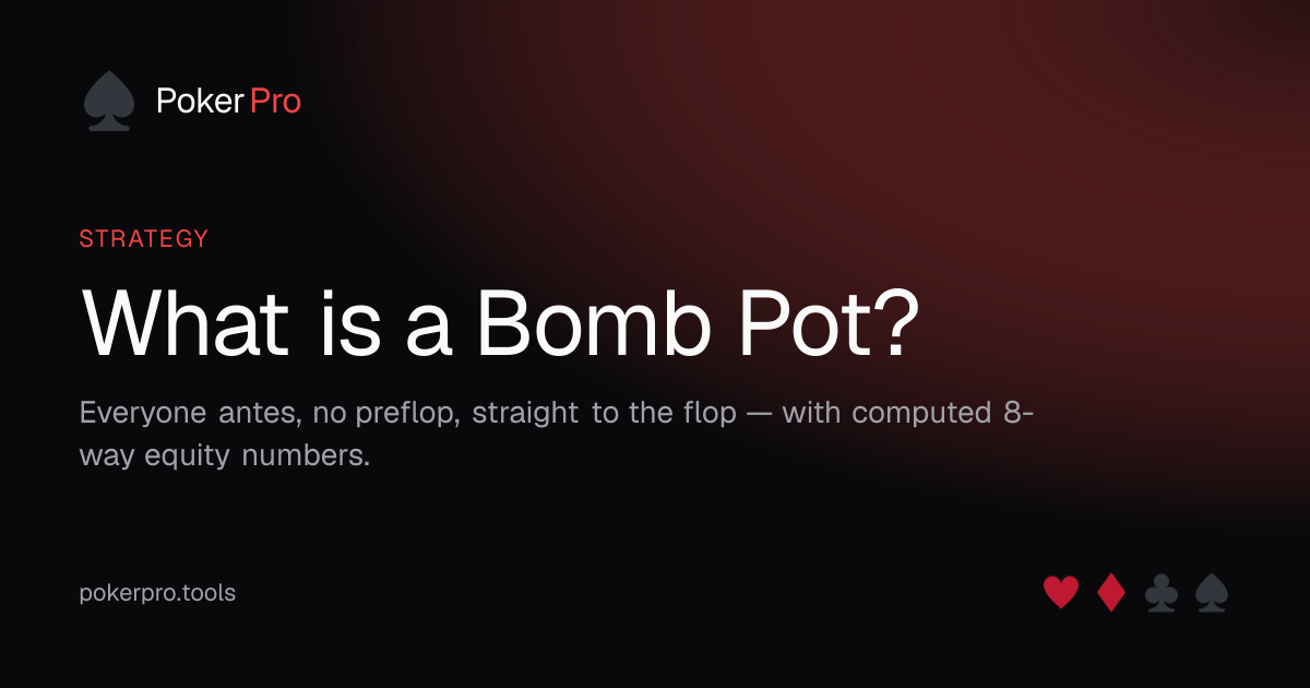 What is a Bomb Pot? — illustrated cover for the PokerPro article