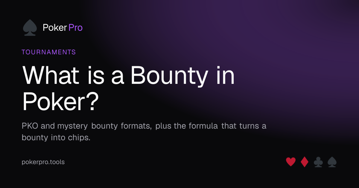What is a Bounty in Poker? — illustrated cover for the PokerPro article