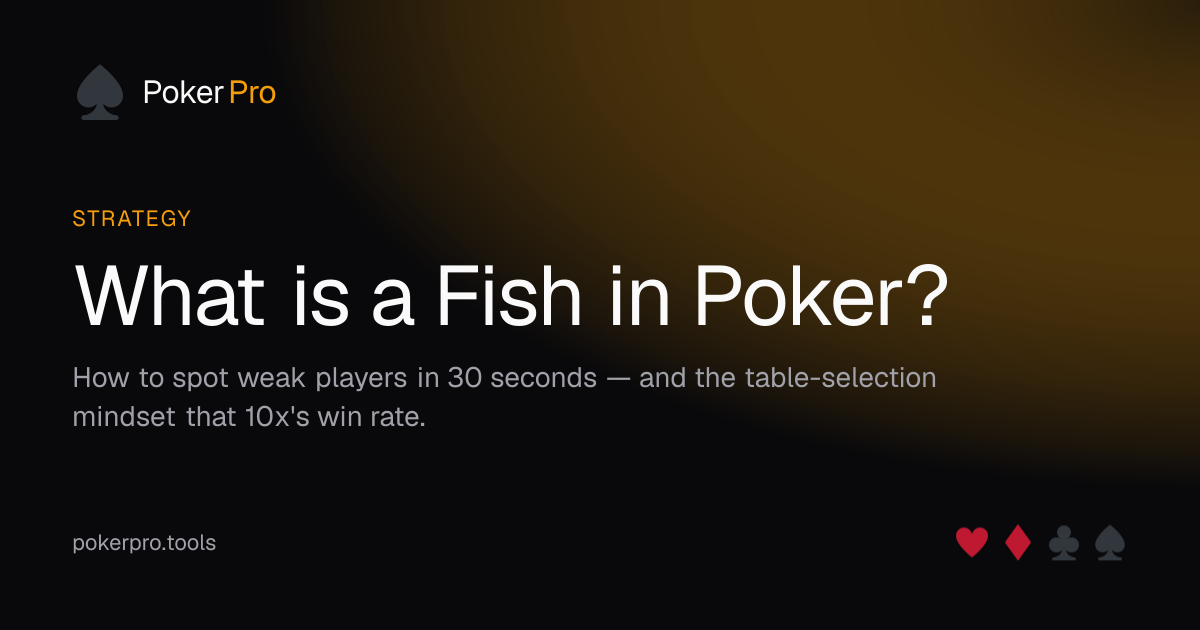What is a Fish in Poker? — illustrated cover for the PokerPro article