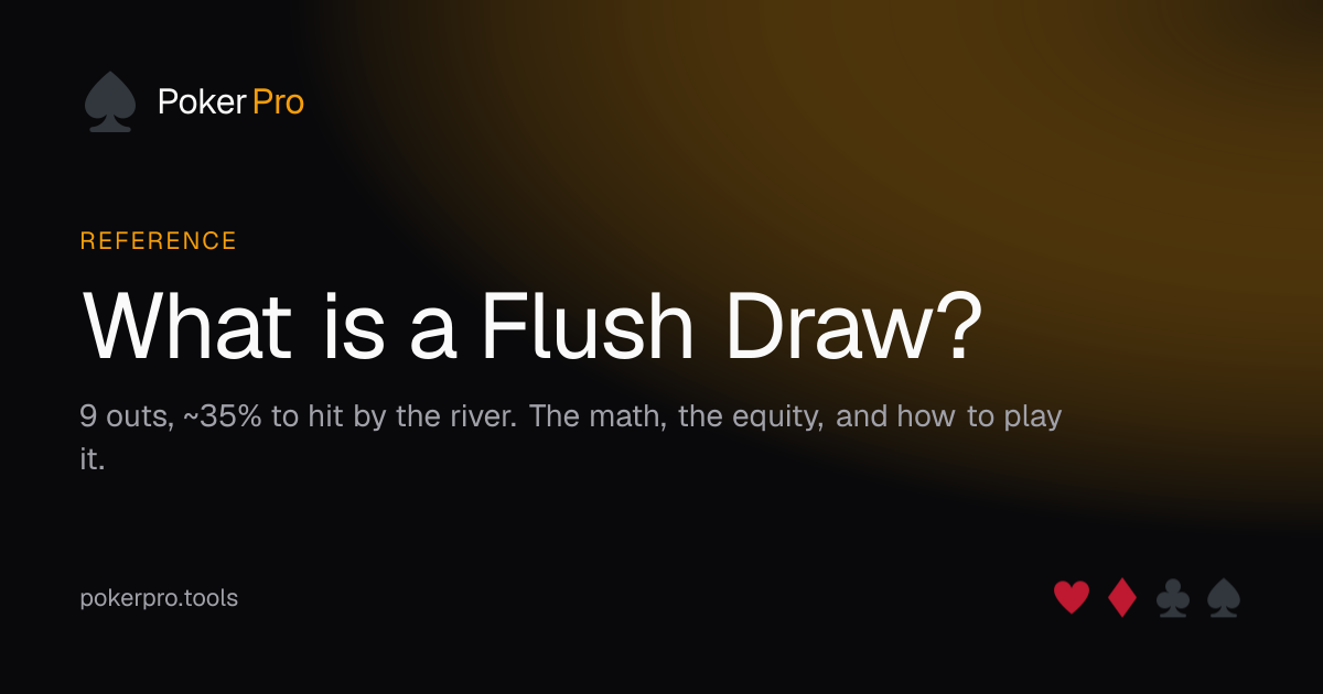 What is a Flush Draw? — illustrated cover for the PokerPro article