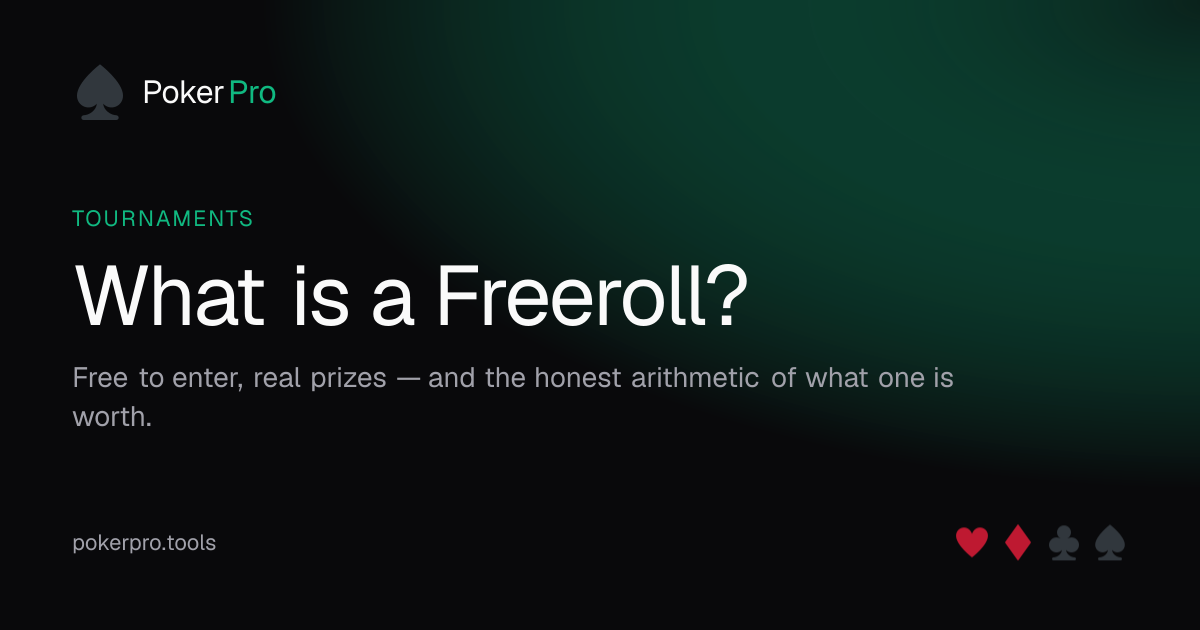 What is a Freeroll? — illustrated cover for the PokerPro article