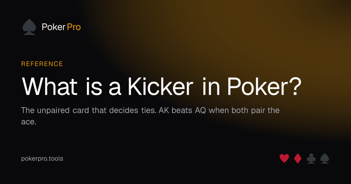 What is a Kicker in Poker? — illustrated cover for the PokerPro article