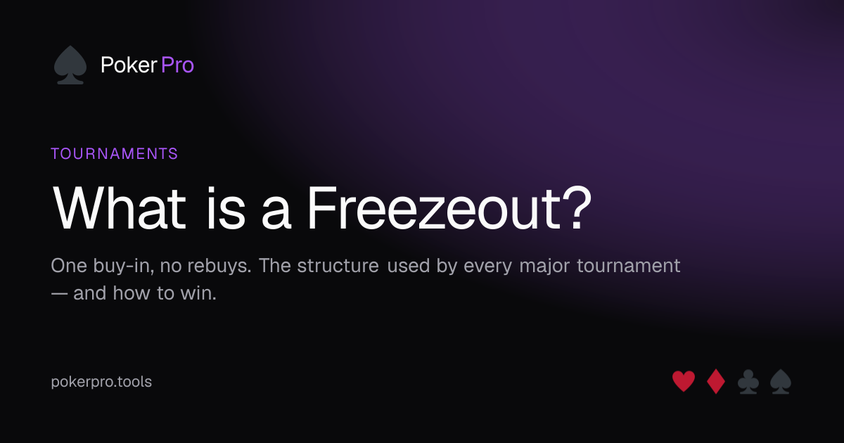 What is a Freezeout? — illustrated cover for the PokerPro article