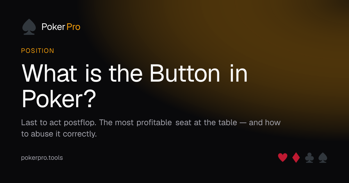 What is the Button in Poker? — illustrated cover for the PokerPro article