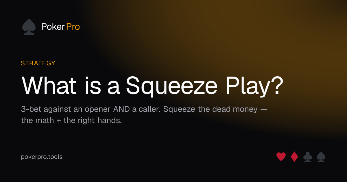 What is a Squeeze Play? — illustrated cover for the PokerPro article