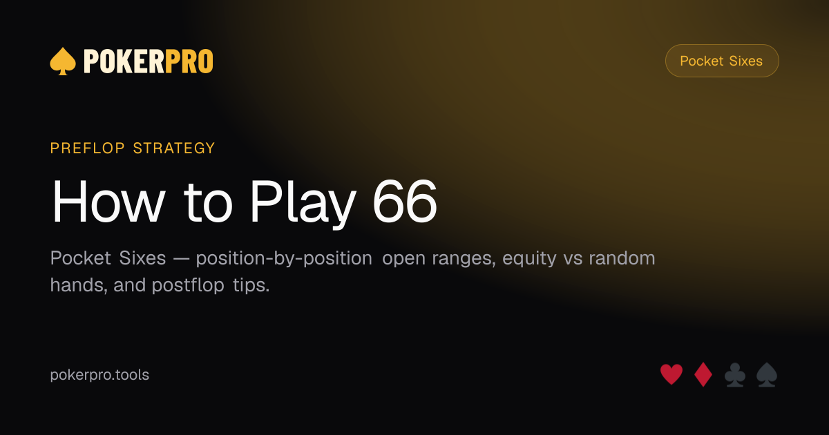 66 Poker Hand: Pocket Sixes Odds | PokerPro